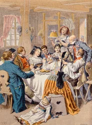 Célébration de fiançailles en Alsace, 1901