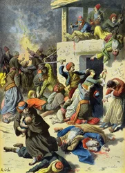Massacre en Crète par les Turcs en juillet 1896 (Gravure)