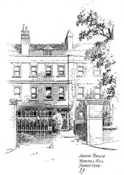 Maison de Joanna Baillie, Windmill Hill, Hampstead, Londres, 1912