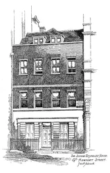 Maison de Sir Joshua Reynolds, Great Newport Street, Londres, 1912