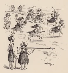 Nos ancêtres antédiluviens par F Opper : Numéro onze (litho)