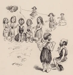 Nos ancêtres antédiluviens par F. Opper : Numéro quarante-six (litho)
