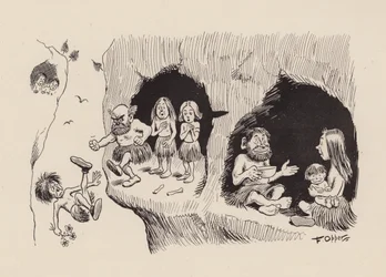 Nos ancêtres antédiluviens par F Opper : Numéro trente-neuf (litho)