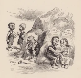 Nos ancêtres antédiluviens par F Opper : Numéro trente et un (litho)