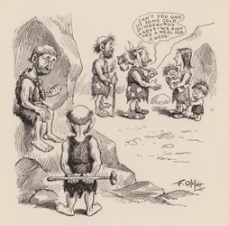 Nos ancêtres antédiluviens par F Opper : Numéro trente-deux (litho)