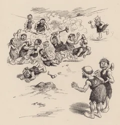 Nos ancêtres antédiluviens par F Opper : Numéro vingt (litho)