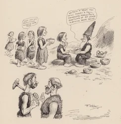 Nos ancêtres antédiluviens par F Opper : Numéro vingt-six (litho)