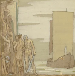 Le débarquement de Saint Patrick en Irlande