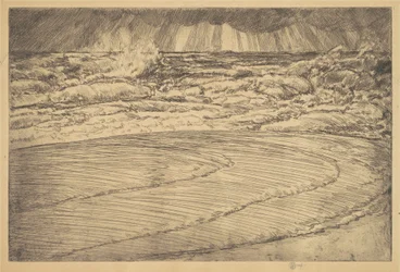 Forte houle, marée haute, Easthampton, 1920