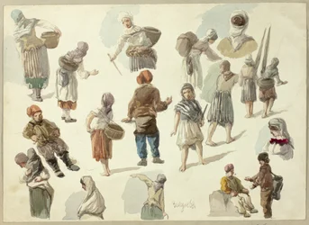 Esquisses de paysans à Boulogne