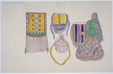 Femme avec des marchandises