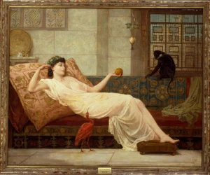 Frederick Goodall, Dolce far niente, peinture, 1889