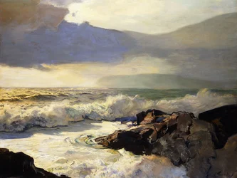 Nuages de pluie et mer