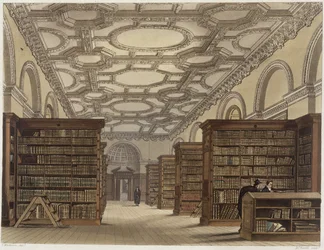 Intérieur de la bibliothèque publique, Cambridge, de 