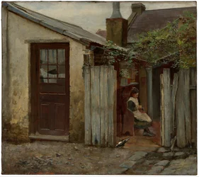 Fille avec un oiseau à la boulangerie de King Street, 1886