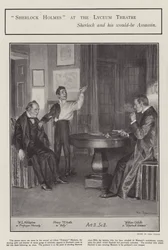 Une représentation de Sherlock Holmes au Lyceum Theatre, Londres