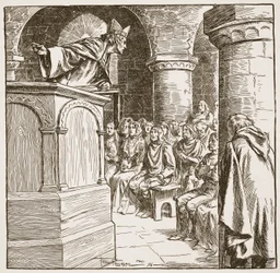 Dernier sermon de Dunstan, illustration de 