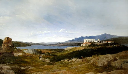 Vue de la villa de Garibaldi à Caprera, Sardaigne