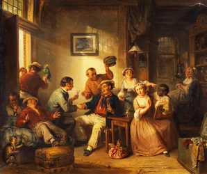 Voyageurs se reposant dans une taverne, 1852