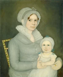 Mme John Harrisson et sa fille, vers 1823 (huile sur toile)