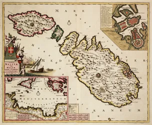 Carte de Malte, Gozo et Comino