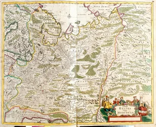 Carte de la Russie, autour de la ville de Moscou
