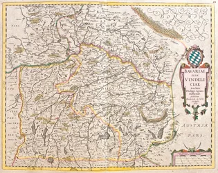 Carte de la Bavière (Allemagne)