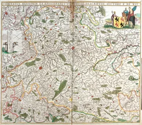Carte du Comté de Hainaut (Belgique) et de l