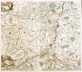 Carte du Diocèse de Liège, Belgique
