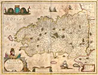 Carte du Duché de Bretagne (France)