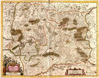 Carte du Duché de Lorraine, France