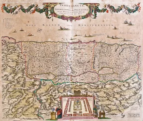 Carte de la Terre Sainte (Israël, Palestine)