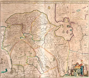 Carte de la province de Groningue (Pays-Bas)