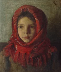 Fille avec foulard