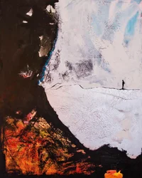 Une silhouette solitaire : un voyage abstrait