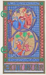 Initiale illuminée B