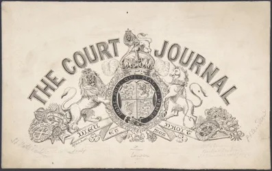 Conception de la page de titre pour The Court Journal, 1830-62