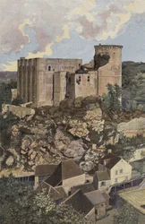 Falaise, Le Château, Vue prise du mont Mirat