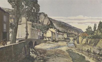 Meyrueis, La Jonte, dans le bas de la ville