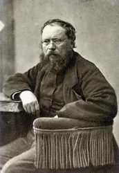 Pierre Joseph Proudhon (1809 - 1865). Théoricien socialiste français, précurseur de l