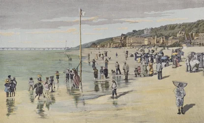 Trouville, La plage au moment de la marée
