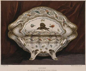 Soupière en porcelaine de Sèvres du 18ème siècle, illustration du Dictionnaire de l