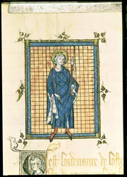 AE II 327 Roi Saint Louis portant le sceptre et la main de justice, du Registre des Ordonnances de L