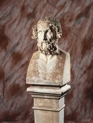 Buste en calcaire sculpté d