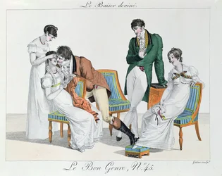 Un jeu de baisers, début du XIXe siècle