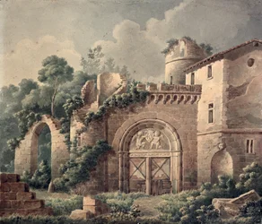 Un château en ruine, vers 1820
