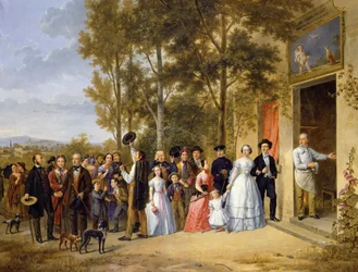 Un mariage au Coeur Volant, Louveciennes, vers 1850