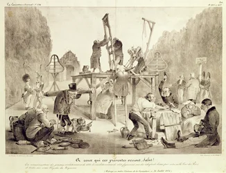 A ceux qui ses présentes verront, salut!, planches 406 et 407, no.194, La Caricature, imprimé par Delaunois