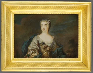 Une dame appelée Louise-Jeanne de Durfot, Duchesse de Mazarin et de la Meilleraye, vers 1750