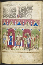 Add. MS 12228, f.223, Roman du Roy Meliadus de Leonnoys, c.1352 (parchemin)